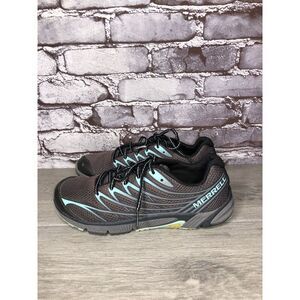 MERRELL Adventurine Black Aqua Mesh Lace Up Running Shoes Women Sz 8.5M US/39EU